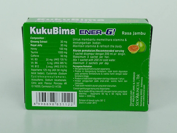 Sido Muncul Kuku Bima Ener-G! Energy Drink Powder (Guava) 6-ct