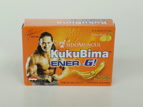 Sido Muncul Kuku Bima Ener-G! Energy Drink Powder (Orange), 6 sachet @4,5gr