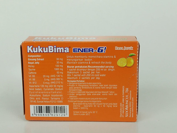 Sido Muncul Kuku Bima Ener-G! Energy Drink Powder (Orange) 6-ct