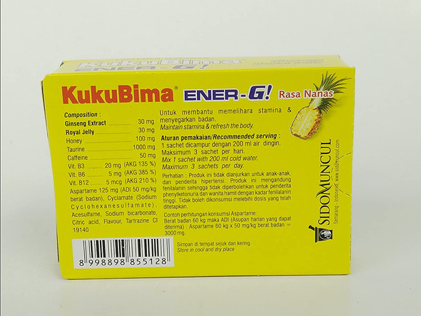Sido Muncul Kuku Bima Ener-G! Energy Drink Powder (Pineapple) 