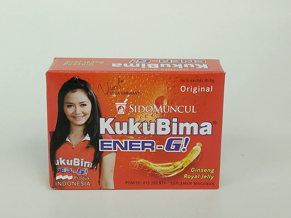 Sido Muncul Kuku Bima Ener-G! Energy Drink Powder (Original), 6 sachet @4,5gr