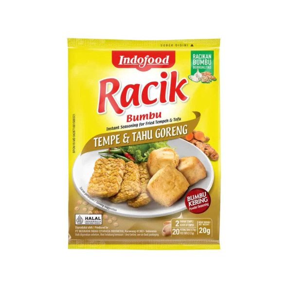Indofood Racik Fried Tempe & Tahu Seasoning - Indofood Bumbu Racik Tempe & Tahu Goreng, @20 Gram (Pack of 10)