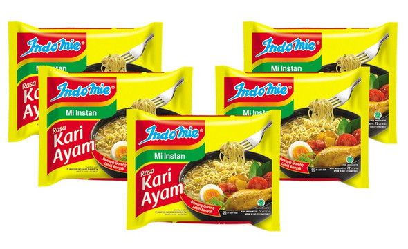 Indomie Instant Noodle Mi Kari Ayam, 70 Gram (5 pcs)