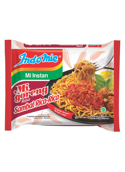 Indomie Instant Noodle Mi Goreng Rasa Sambal Rica-Rica, 85 Gram (1 pcs)