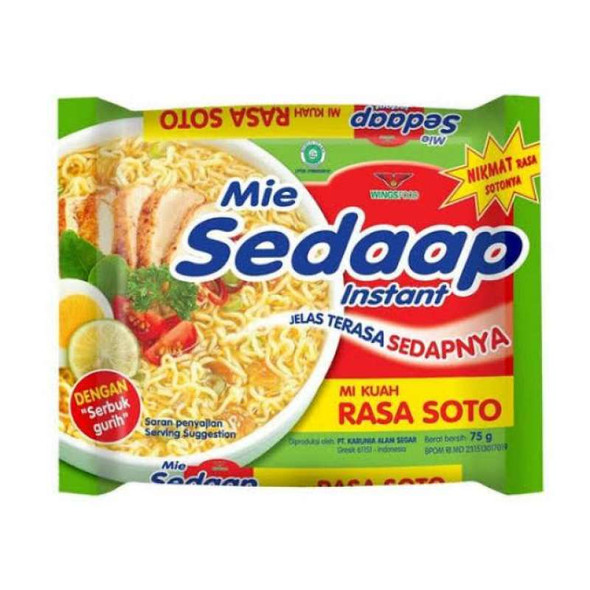 Sedaap Instant Noodle Mi Soto, 75 Gram (1 pcs)