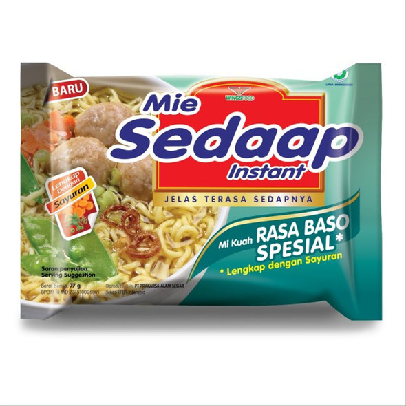 Sedaap Instant Noodle Mi Baso Special, 77 Gram (1 pcs)