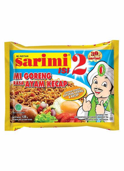 Sarimi Instant Noodle Mi Goreng Ayam Kecap Isi 2, 126 Gram (1 pcs)