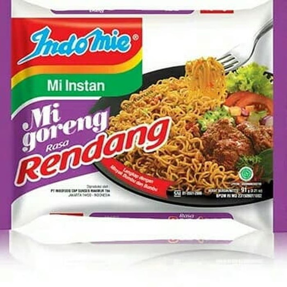Indomie Instant Noodle Mi Goreng Rendang, 91 Gram (5 pcs)