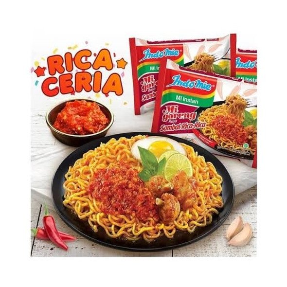 Indomie Instant Noodle Mi Goreng Rasa Sambal Rica-Rica, 85 Gram (5 pcs)