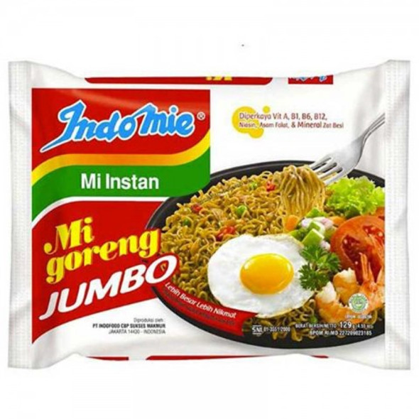 Indomie Instant Noodle Mi Goreng Jumbo, 129 Gram (1 pcs)