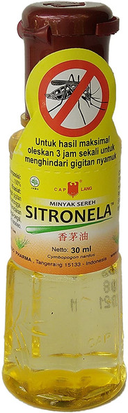 Eagle Brand (Cap Lang) Minyak Sereh Sitronela - Lemongrass Oil, 30 Ml 