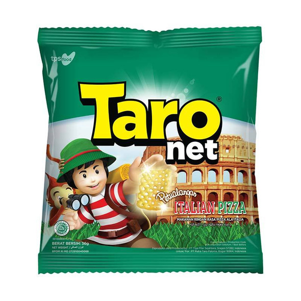 Taro Net - Snack Kentang Potato Italian Cheese Pizza Snack Medium Pack 36gr