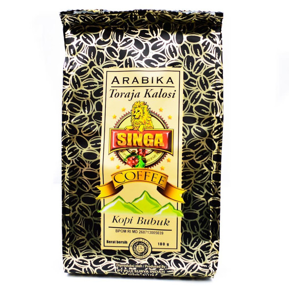 Singa Coffee Arabika Toraja Kalosi, 180 Gram