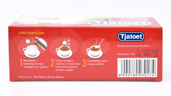 Teh Tjatoet Vanila Tea 25-ct, 50 Gram