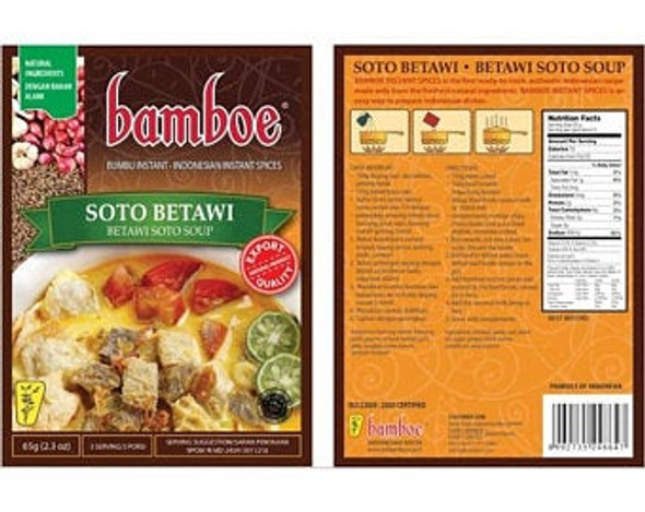 Bamboe Soto Betawi - Betawi Soto Soup, 65 gr (2.3 oz)