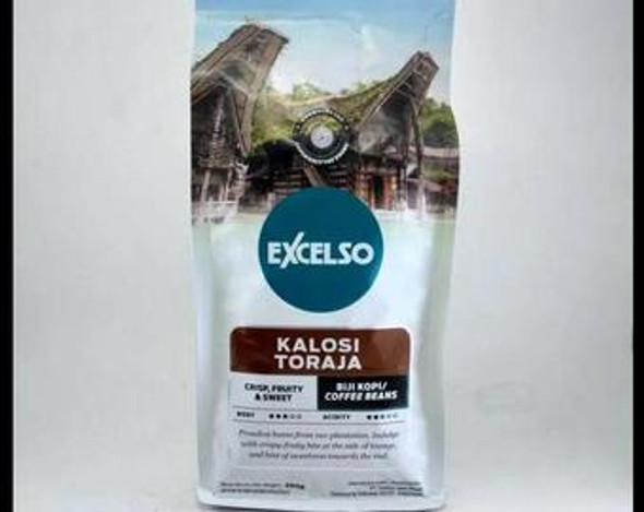 Excelso Kalosi Toraja - Coffe Beans, 200 Gram (Pouch)