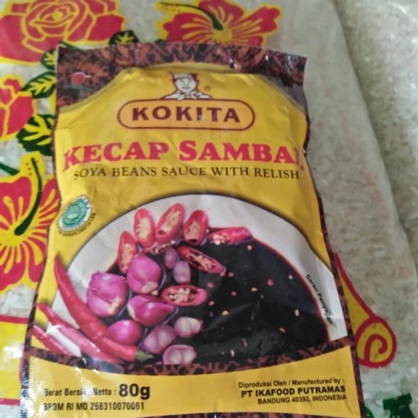 Kokita Kecap Sambal- Soya Beans Sauce With Relish, 80 gr