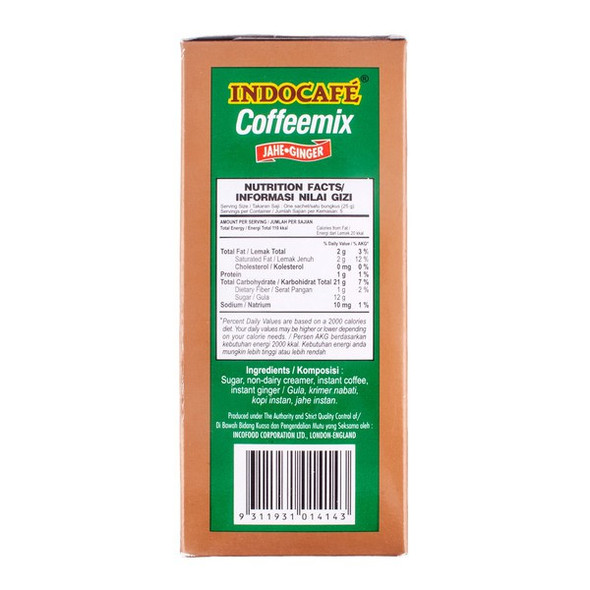 Indocafe Coffeemix Jahe Ginger  5-ct, 100 Gram