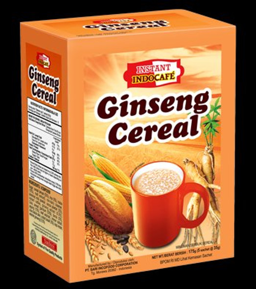 Indocafe Gingseng  Cereal Box of 5ct - 125 gr