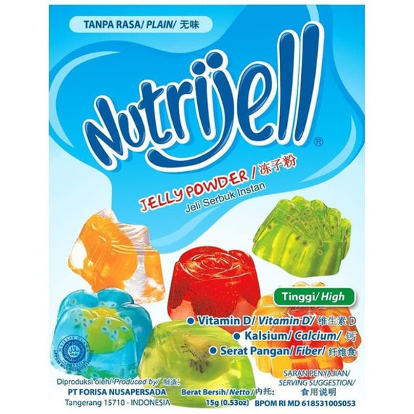 Nutrijell Plain Jelly Powder, 15 gr