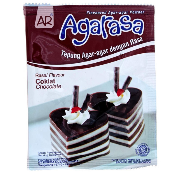 Nutrijell Agarasa Tepung Agar-agar Rasa Cokelat (Chocolate Flavoured Agar-agar Powder) 22 gr