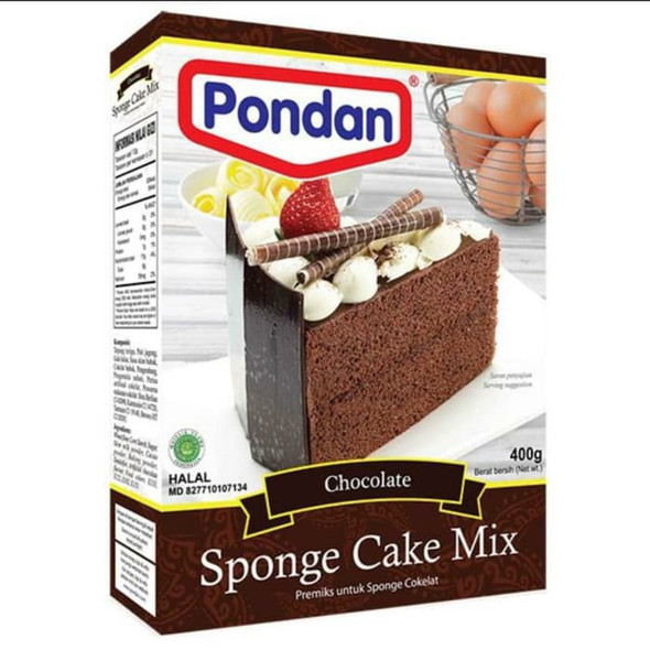 Pondan Sponge Cake Chocolate, 400 Gr - 14.1 Oz