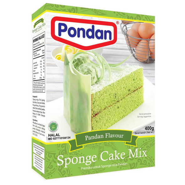 Pondan Sponge Cake Pandan, 400 Gr - 14.1 Oz