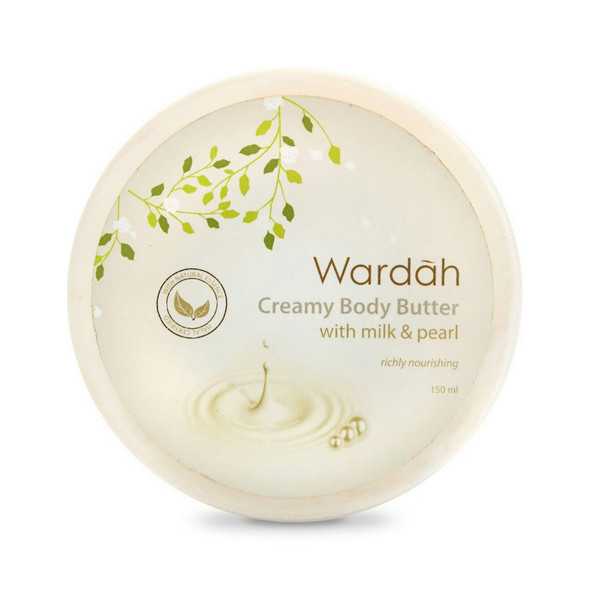 Wardah Creamy Body Butter with Milk and Pearl, 150ml