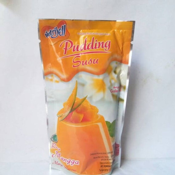 Nutrijell Puding Susu Mangga (Mango Flavor Milk Pudding), 170 gr - 5.99 oz