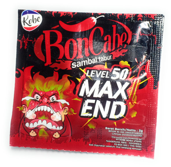 Kobe Bon Cabe (Boncabe) Sambal Tabur (Sprinkle Chili Flakes)Max End level 50, 3 Gram (24 sachets)