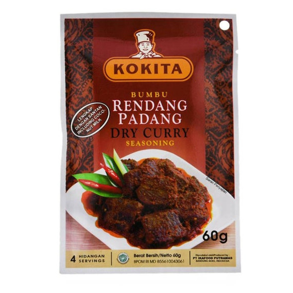 Kokita Bumbu Rendang Padang (Dry Curry Seasoning), 60 gr