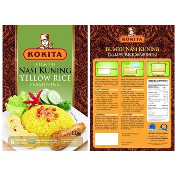 Kokita Bumbu Nasi Kuning (Yellow Rice Seasoning), 60 gr
