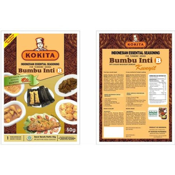 Kokita Bumbu Inti B For Turmeric Dishes(Kunyit), 50 gr