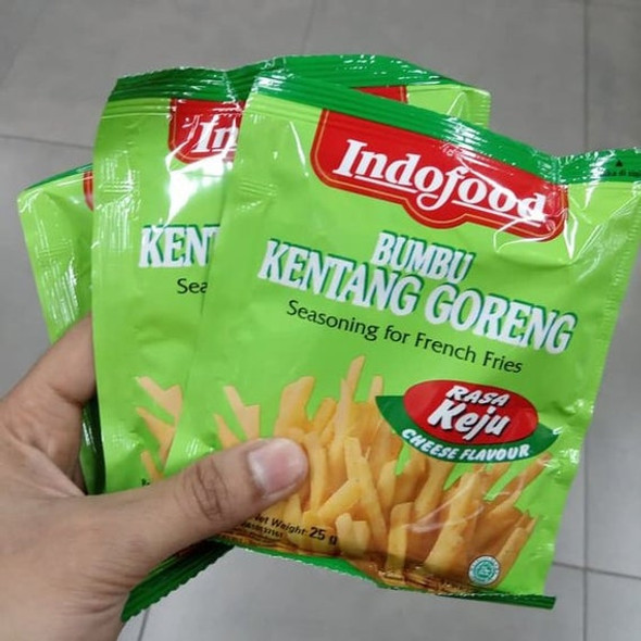 Indofood Bumbu Kentang Goreng Keju (Seasoning for French Fries Cheese Flavour), 25gr - 0.88 Oz