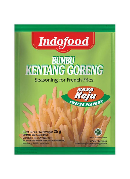 Indofood Bumbu Kentang Goreng Keju (Seasoning for French Fries Cheese Flavour), 25gr - 0.88 Oz