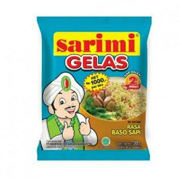 Sarimi Gelas Rasa Baso Sapi (Beef Meatball Flavor) 30 gr