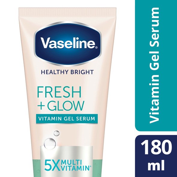 Vaseline Healthy Bright Vitamin Gel Serum Fresh Glow , 180Ml - 6.08 Fl Oz