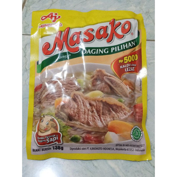 Masako Penyedap Rasa Sapi (Beef Flavoring), 130 Gram