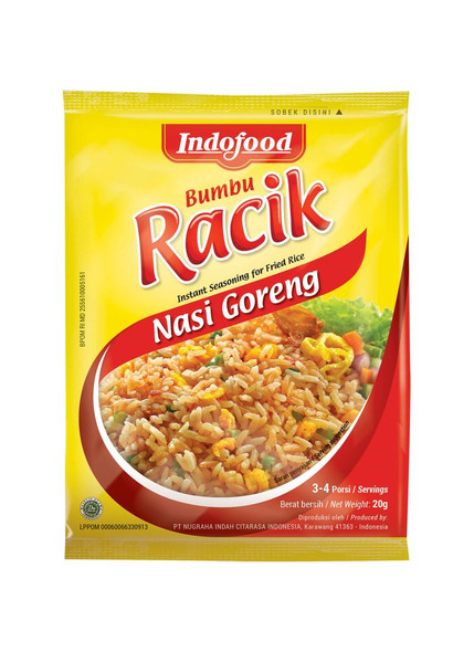 Indofood Racik Instant Seasoning Fried Rice (Nasi Goreng),10 Pack @20g