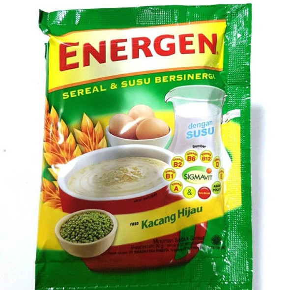 Energen Cereal and Nutritious Milk Green Beans Sachet, 30 gr