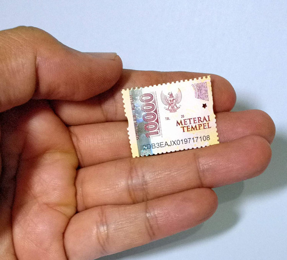 Stamp Duty Materai Tempel Indonesia 10000 (Sepuluh Ribu Rupiah) -1 pcs 