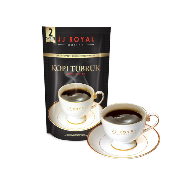 JJ Royal Kopi Tubruk Coffee with Sugar, 2 sachets @ 20 Gram