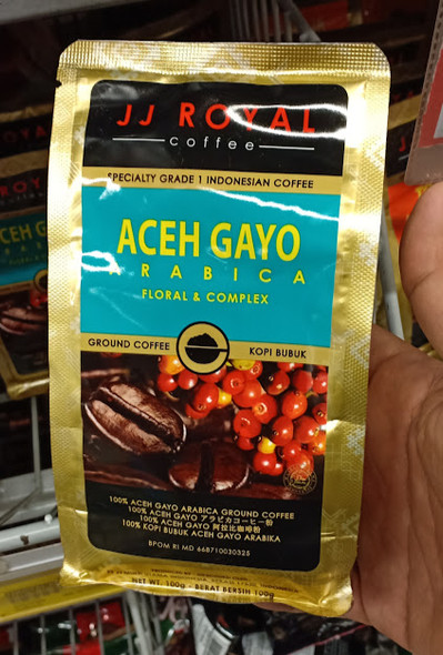 JJ Royal  Arabica Aceh Gayo Ground Coffee 100gr