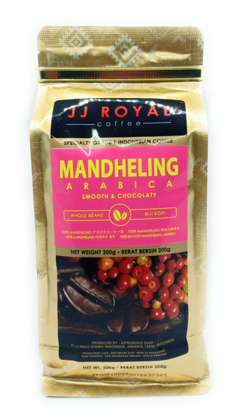 JJ Royal Mandheling Arabica (Coffee Bean) - Indonesian Single Origin, 200 Gram