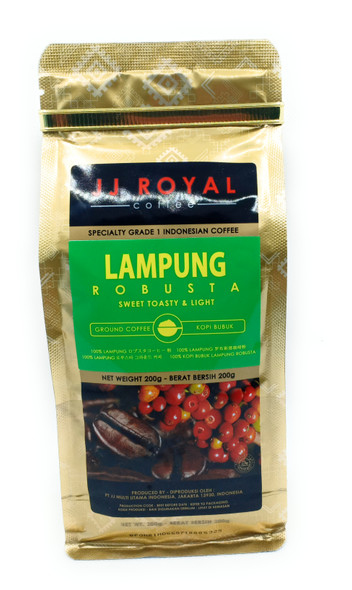 JJ Royal Lampung Robusta (Ground Coffee) - Indonesian Single Origin, 200 Gram