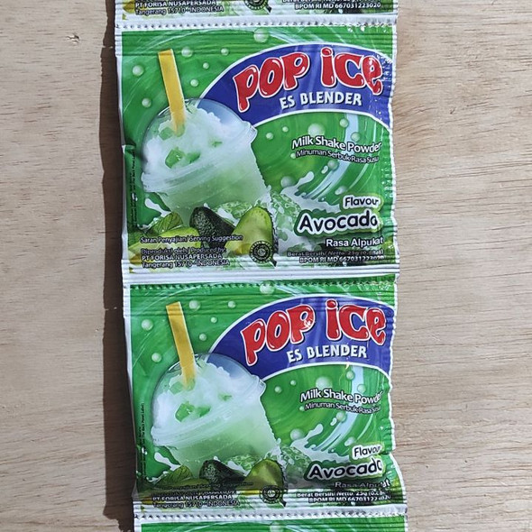 Pop Ice Milk Shake Powder - Avocado Flavor, 25 gram (10 sachet)