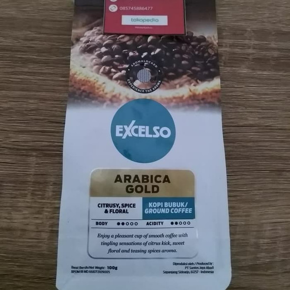 Excelso Java Arabica Ground Coffee, 100 Gram (Pouch)