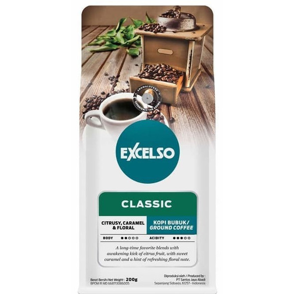  Excelso Classic- Coffe Ground, 200 Gram (Pouch)