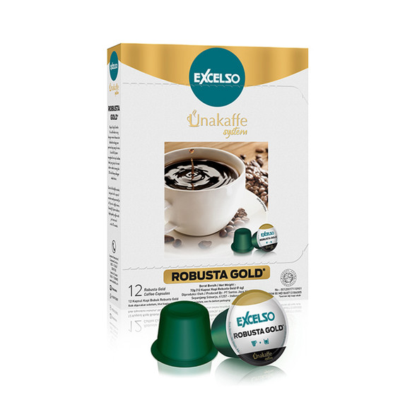 Excelso Unakaffe Robusta Gold - Coffee Pod, 12-ct (1 Box)