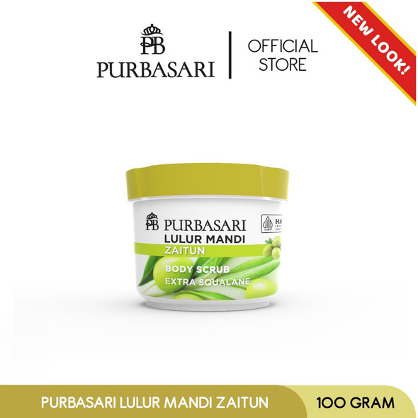 Purbasari Lulur Mandi Zaitun - Body Scrub Olive, 100 gram